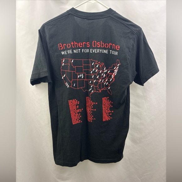 Brothers Osborne Mens Shirt Size Medium Black Tour We're Not for Everyone Tour - Picture 5 of 6